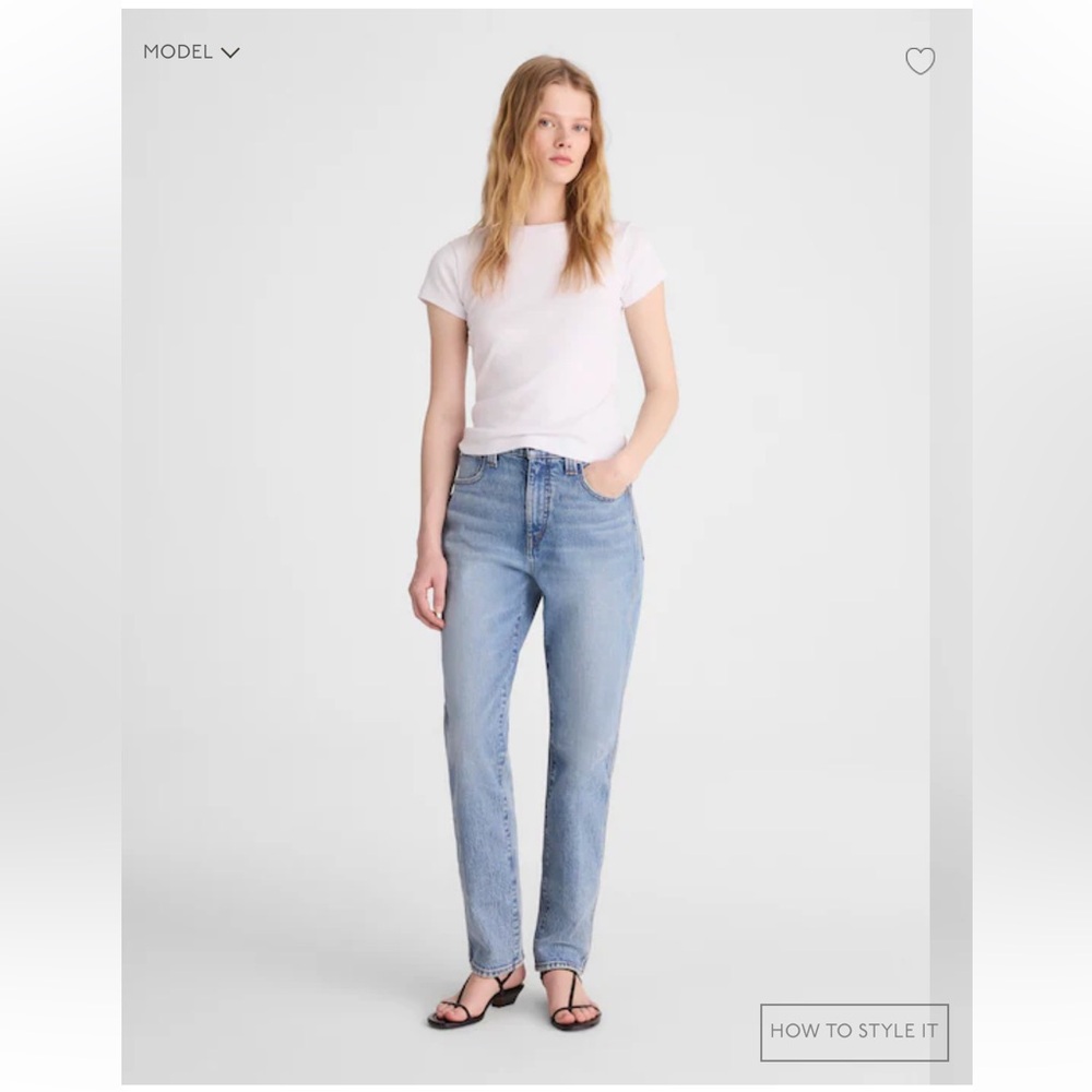 Madewell The Perfect Vintage Straight Jean 30T NWT